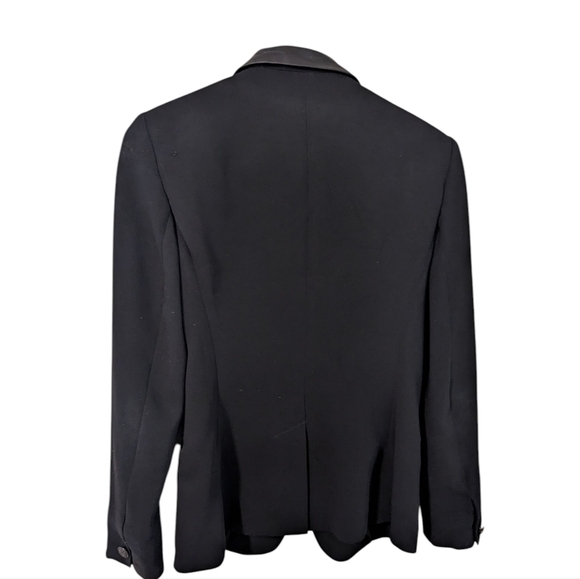 Rag&Bone,Black Blazer with Leather Accents,Size 0 - Picture 2 of 5